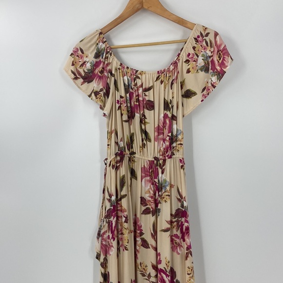 Band of Gypsies long floral faux wrap dress boho medium - Picture 12 of 15